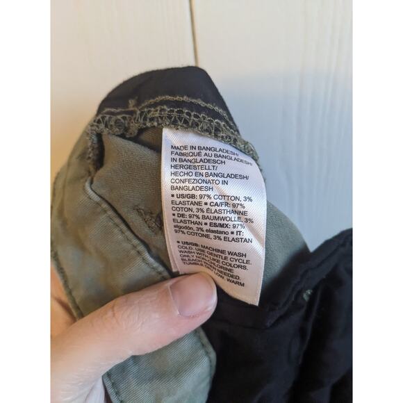 Daily Ritual Women's Green High Rise Button Closer Belt Loop Casual Pant Size 16 - Picture 4 of 4